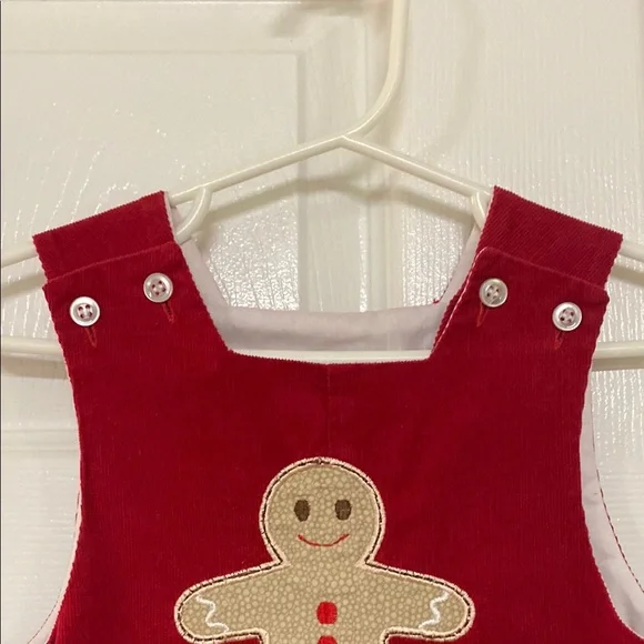 24M Red Gingerbread Overalls - Picture 4 of 6